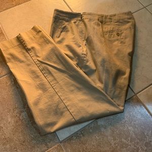 Talbots Sz 12W Khaki ankle pants. EUC A9